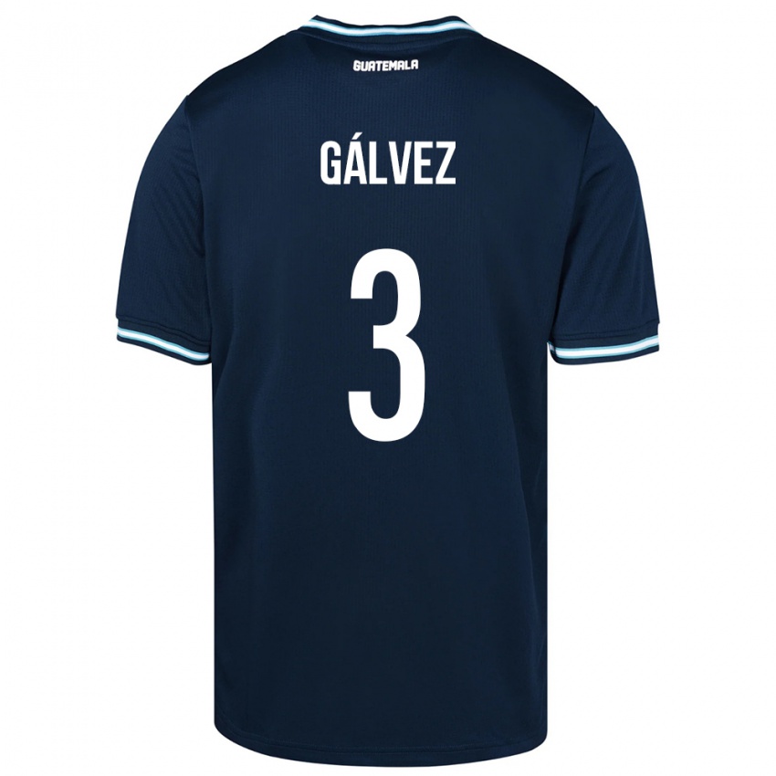 Kinder Guatemala Fredy Gálvez #3 Blau Auswärtstrikot Trikot 24-26 T-Shirt Schweiz