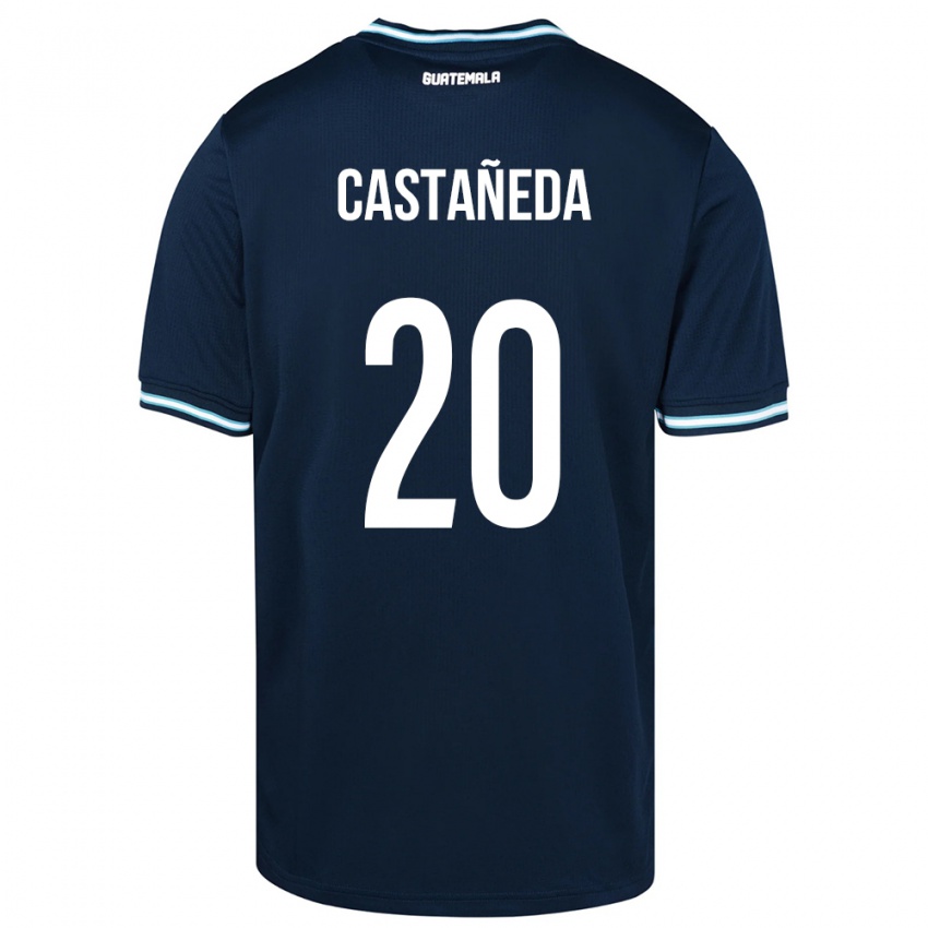 Kinder Guatemala Brayam Castañeda #20 Blau Auswärtstrikot Trikot 24-26 T-Shirt Schweiz