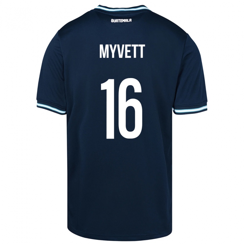 Kinder Guatemala Jemery Myvett #16 Blau Auswärtstrikot Trikot 24-26 T-Shirt Schweiz