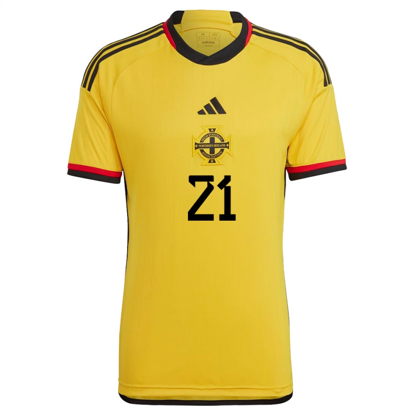 Kinder Nordirland Josh Magennis #21 Weiß Auswärtstrikot Trikot 24-26 T-Shirt Schweiz