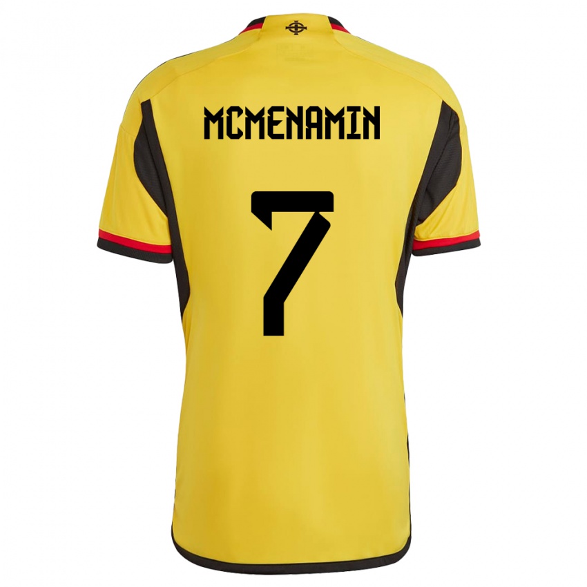 Kinder Nordirland Conor Mcmenamin #7 Weiß Auswärtstrikot Trikot 24-26 T-Shirt Schweiz