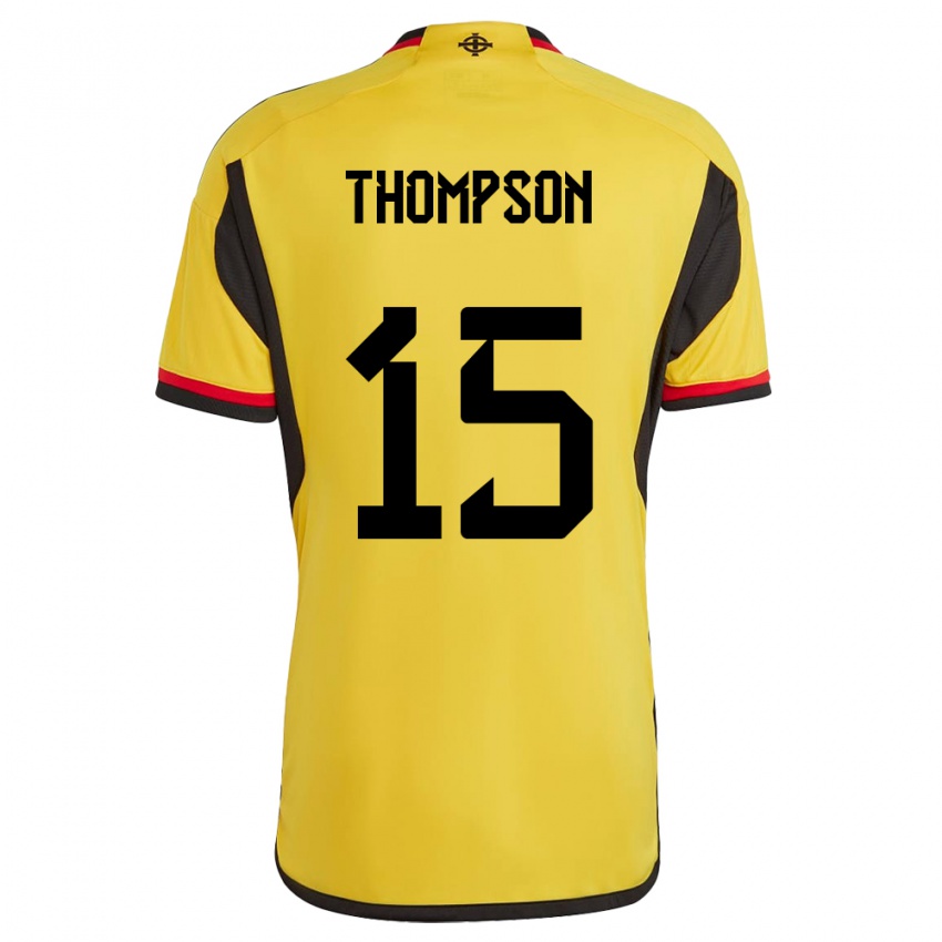 Kinder Nordirland Jordan Thompson #15 Weiß Auswärtstrikot Trikot 24-26 T-Shirt Schweiz