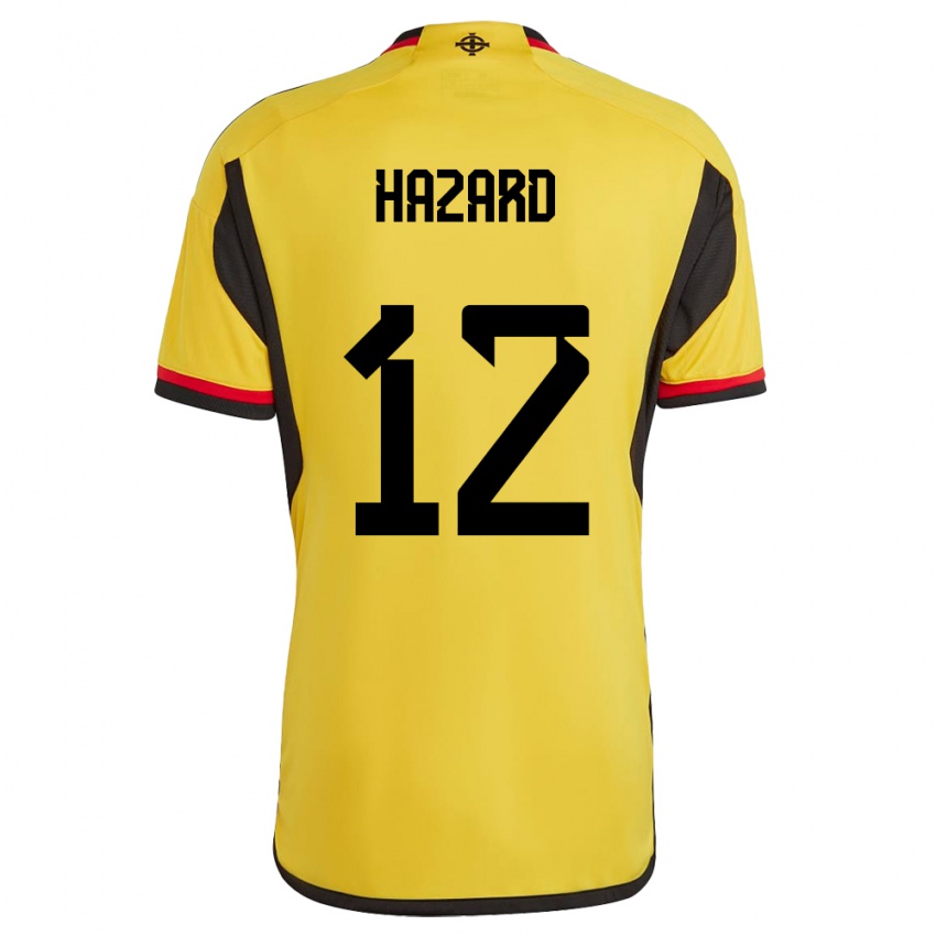 Kinder Nordirland Conor Hazard #12 Weiß Auswärtstrikot Trikot 24-26 T-Shirt Schweiz