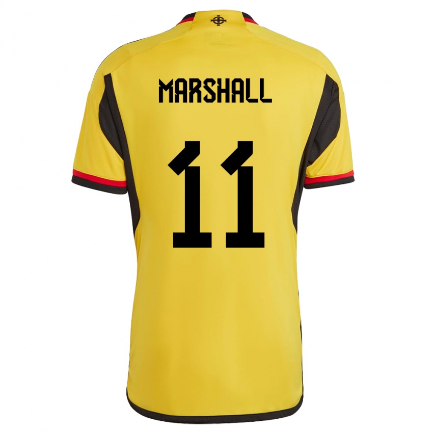 Kinder Nordirland Callum Marshall #11 Weiß Auswärtstrikot Trikot 24-26 T-Shirt Schweiz