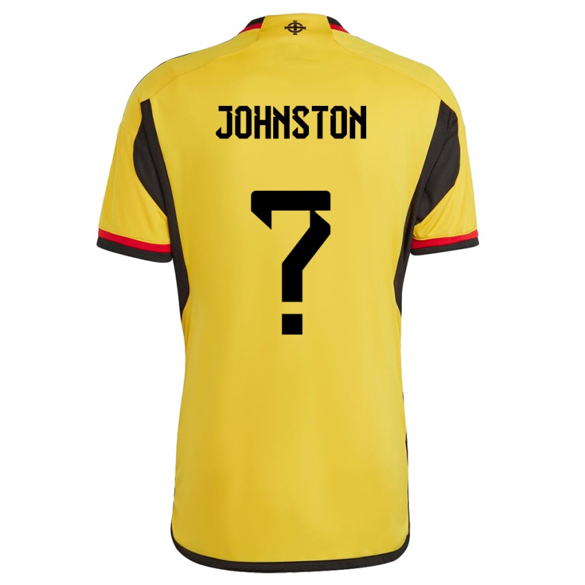 Kinder Nordirland Carl Johnston #0 Weiß Auswärtstrikot Trikot 24-26 T-Shirt Schweiz