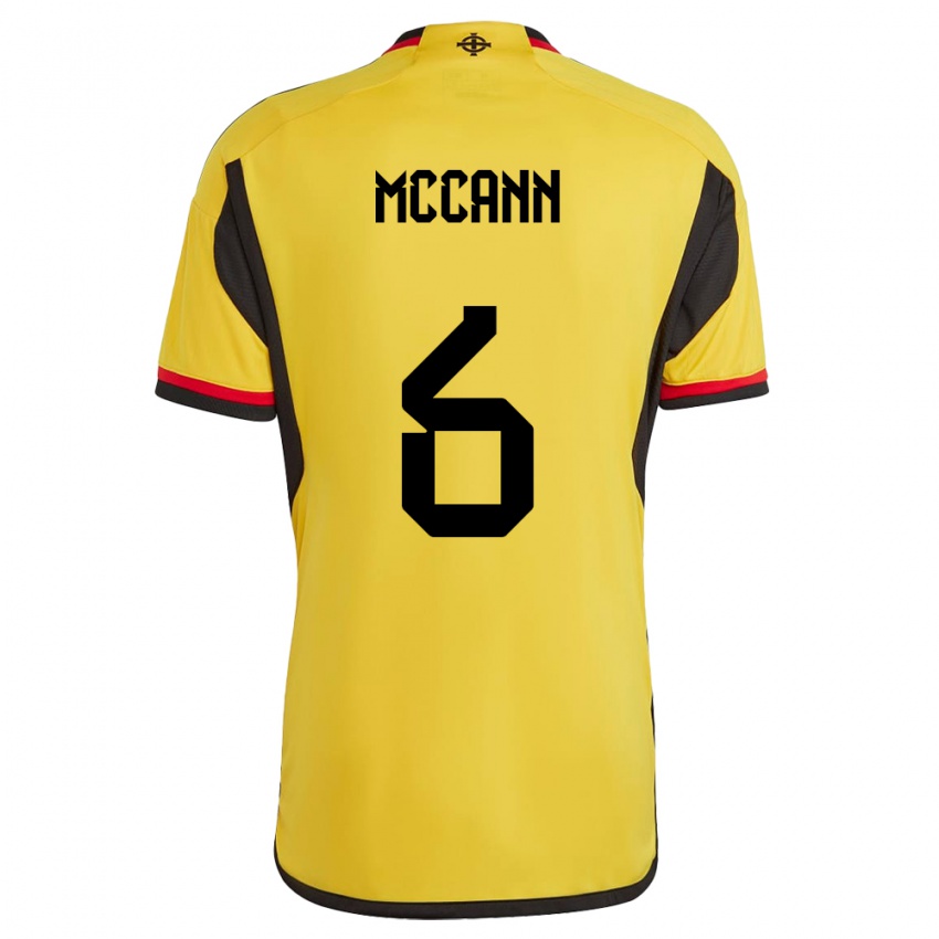 Kinder Nordirland Charlie Mccann #6 Weiß Auswärtstrikot Trikot 24-26 T-Shirt Schweiz