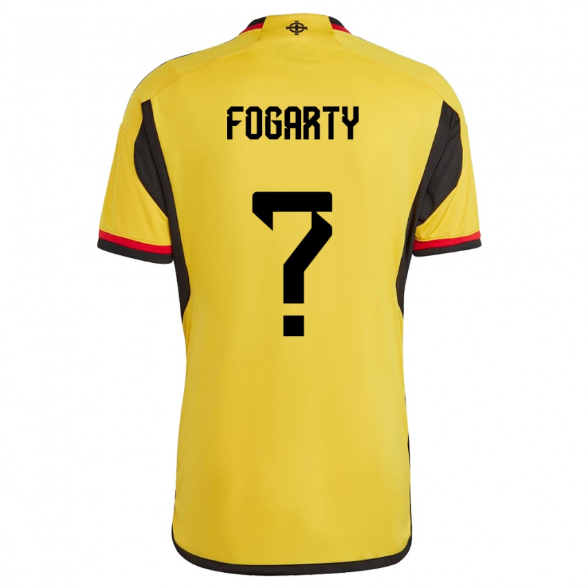 Kinder Nordirland Tom Fogarty #0 Weiß Auswärtstrikot Trikot 24-26 T-Shirt Schweiz