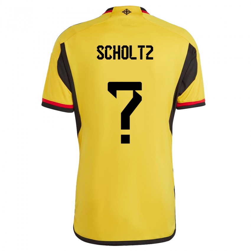 Kinder Nordirland Phoenix Scholtz #0 Weiß Auswärtstrikot Trikot 24-26 T-Shirt Schweiz