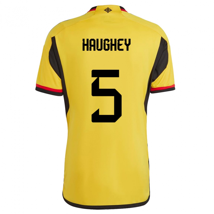 Kinder Nordirland Conor Haughey #5 Weiß Auswärtstrikot Trikot 24-26 T-Shirt Schweiz