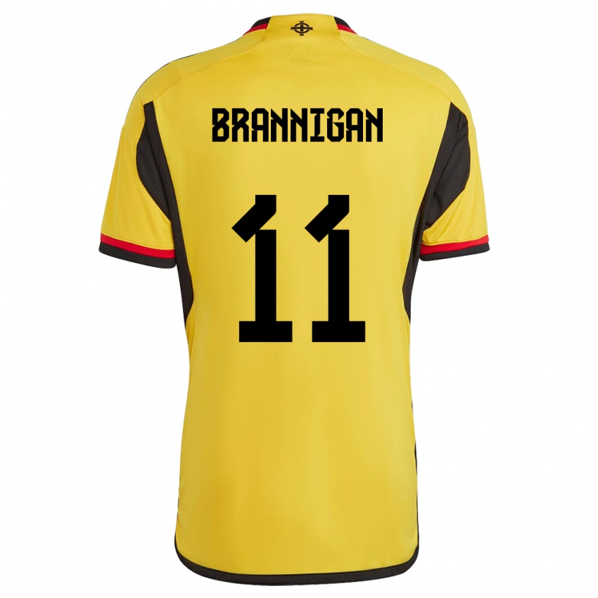 Kinder Nordirland Cole Brannigan #11 Weiß Auswärtstrikot Trikot 24-26 T-Shirt Schweiz