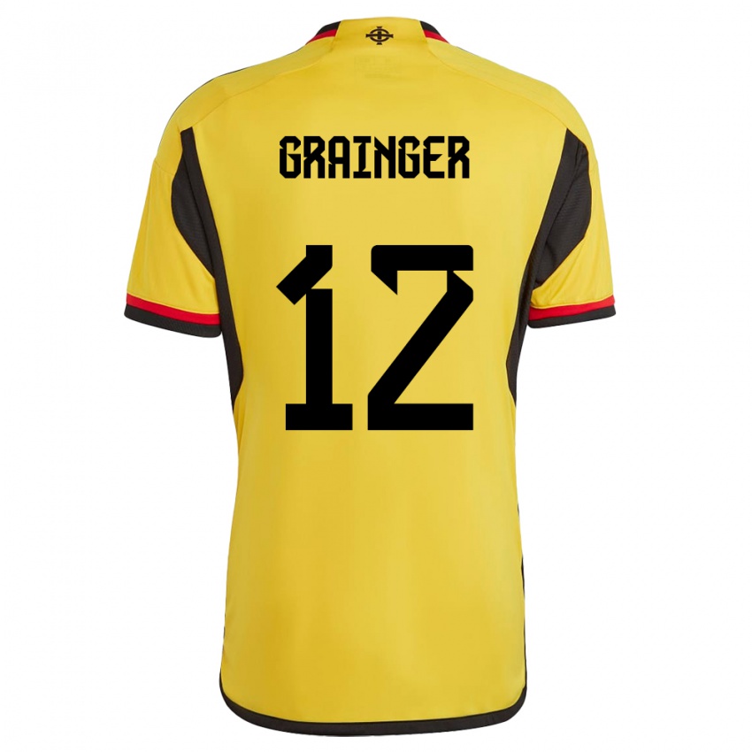 Kinder Nordirland Owen Grainger #12 Weiß Auswärtstrikot Trikot 24-26 T-Shirt Schweiz