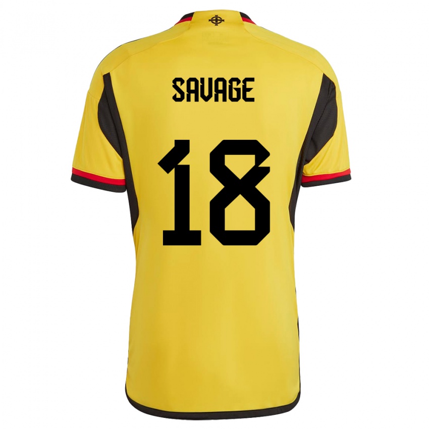 Kinder Nordirland Troy Savage #18 Weiß Auswärtstrikot Trikot 24-26 T-Shirt Schweiz