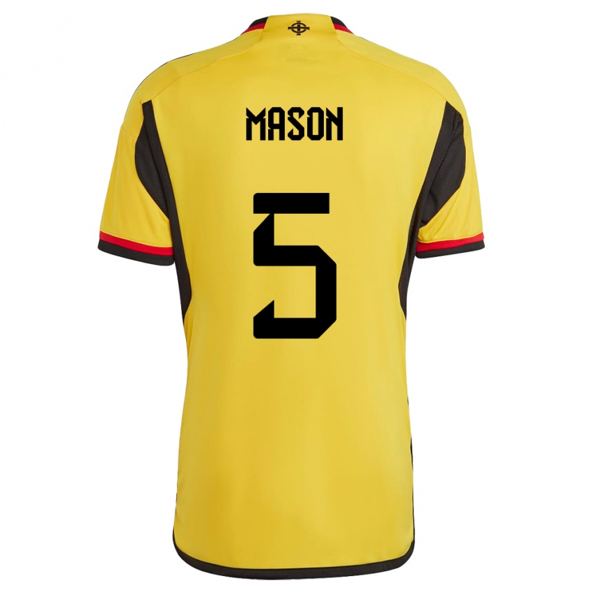 Kinder Nordirland Ellie Mason #5 Weiß Auswärtstrikot Trikot 24-26 T-Shirt Schweiz