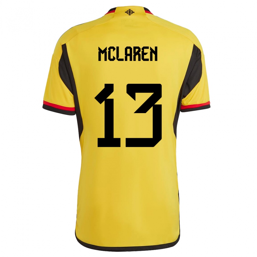 Kinder Nordirland Rachel Mclaren #13 Weiß Auswärtstrikot Trikot 24-26 T-Shirt Schweiz