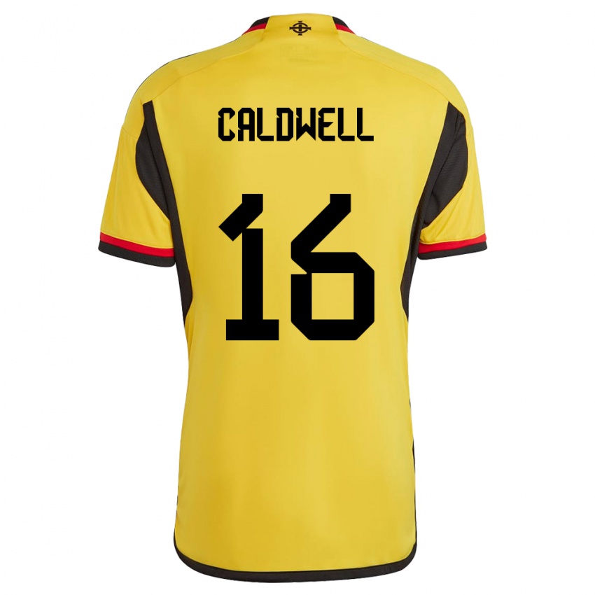 Kinder Nordirland Nadene Caldwell #16 Weiß Auswärtstrikot Trikot 24-26 T-Shirt Schweiz