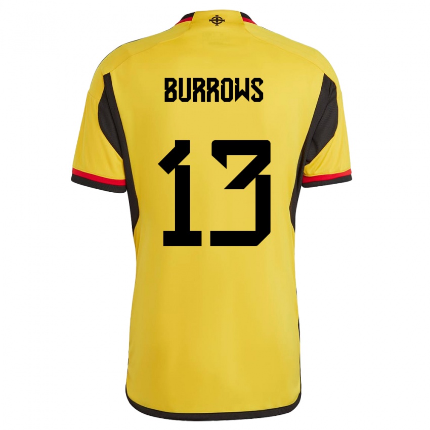 Kinder Nordirland Kelsie Burrows #13 Weiß Auswärtstrikot Trikot 24-26 T-Shirt Schweiz