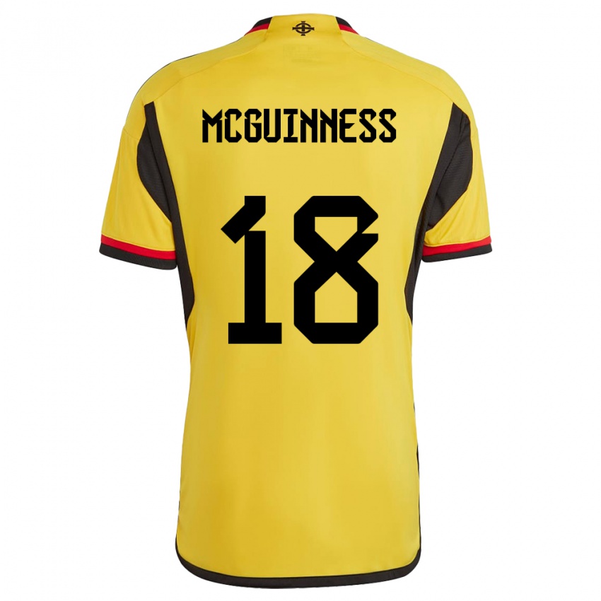 Kinder Nordirland Caitlin Mcguinness #18 Weiß Auswärtstrikot Trikot 24-26 T-Shirt Schweiz