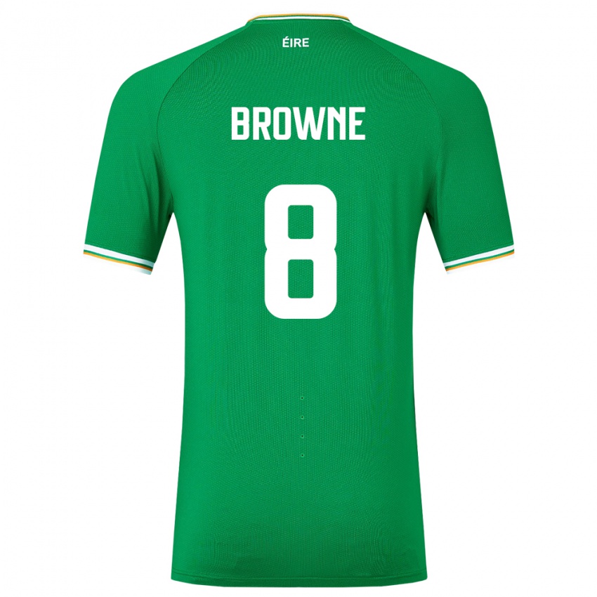 Herren Irische Alan Browne #8 Grün Heimtrikot Trikot 24-26 T-Shirt Schweiz