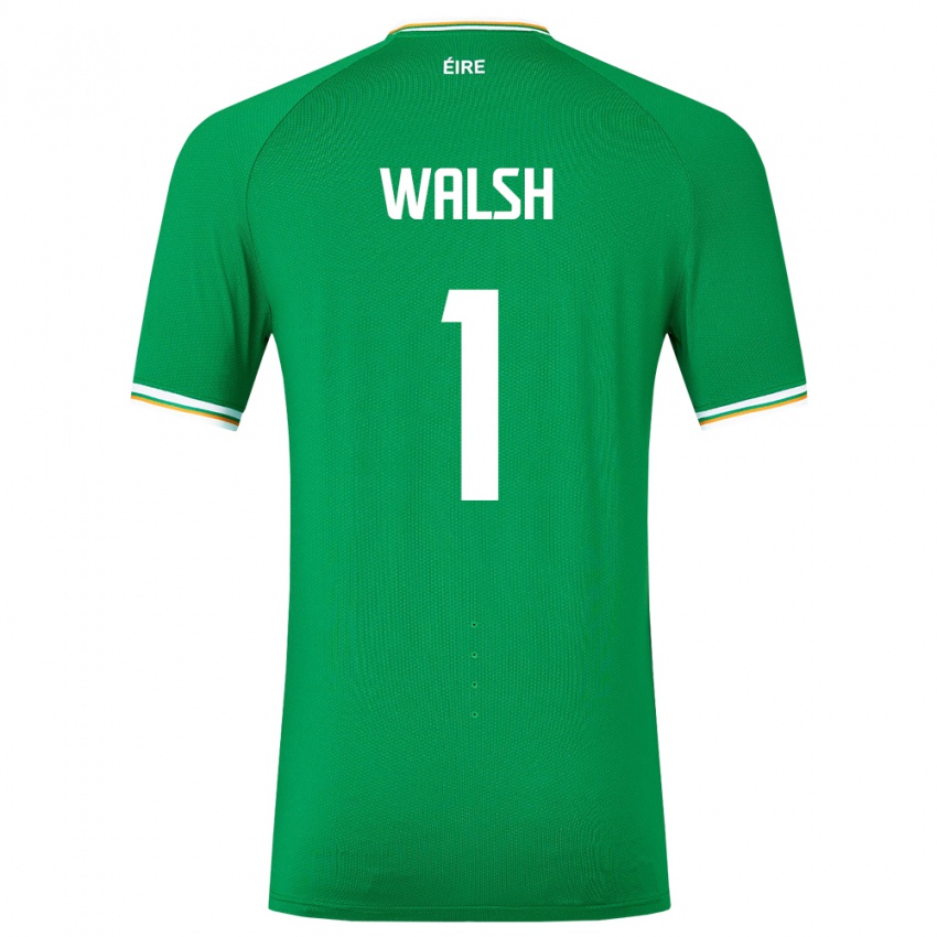 Herren Irische Conor Walsh #1 Grün Heimtrikot Trikot 24-26 T-Shirt Schweiz