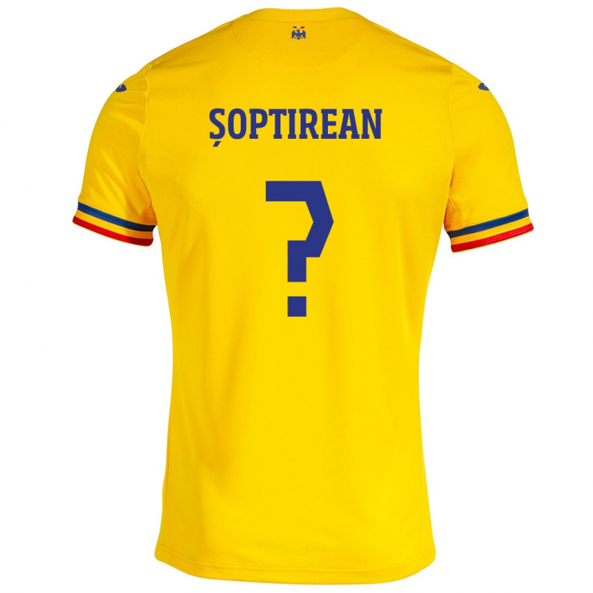 Herren Rumänische Dominik Șoptirean #0 Gelb Heimtrikot Trikot 24-26 T-Shirt Schweiz