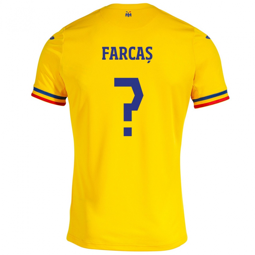 Herren Rumänische Răzvan Farcaș #0 Gelb Heimtrikot Trikot 24-26 T-Shirt Schweiz