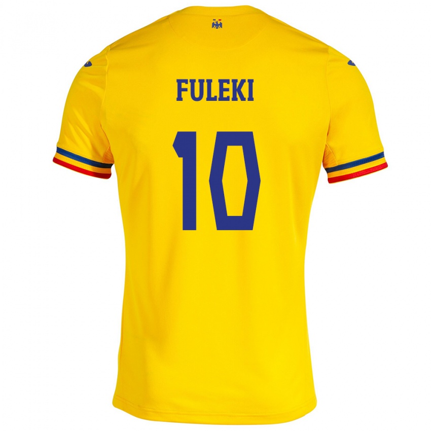 Herren Rumänische Samuel Fuleki #10 Gelb Heimtrikot Trikot 24-26 T-Shirt Schweiz