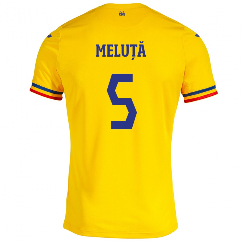 Herren Rumänische Teodora Meluță #5 Gelb Heimtrikot Trikot 24-26 T-Shirt Schweiz