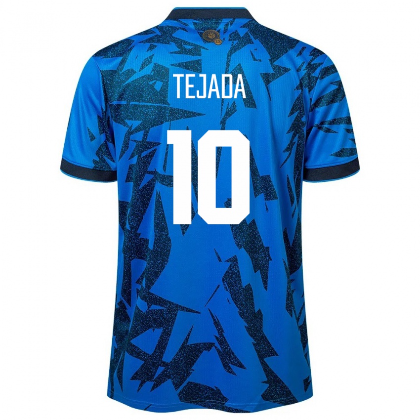 Herren El Salvador Rafael Tejada #10 Blau Heimtrikot Trikot 24-26 T-Shirt Schweiz