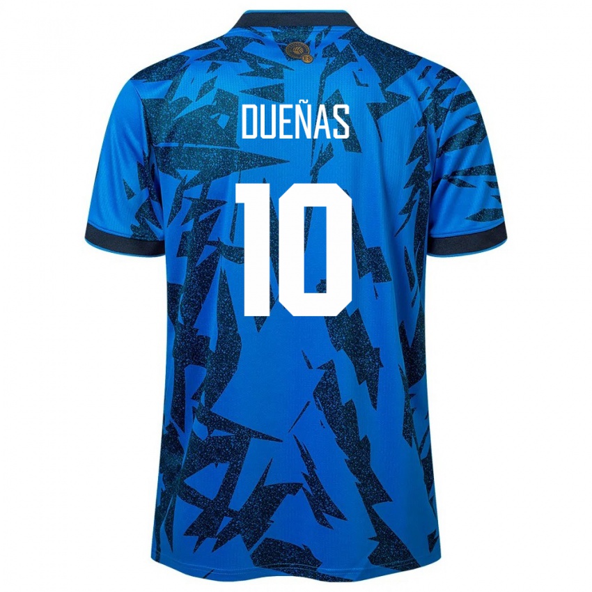 Herren El Salvador Enrico Dueñas #10 Blau Heimtrikot Trikot 24-26 T-Shirt Schweiz