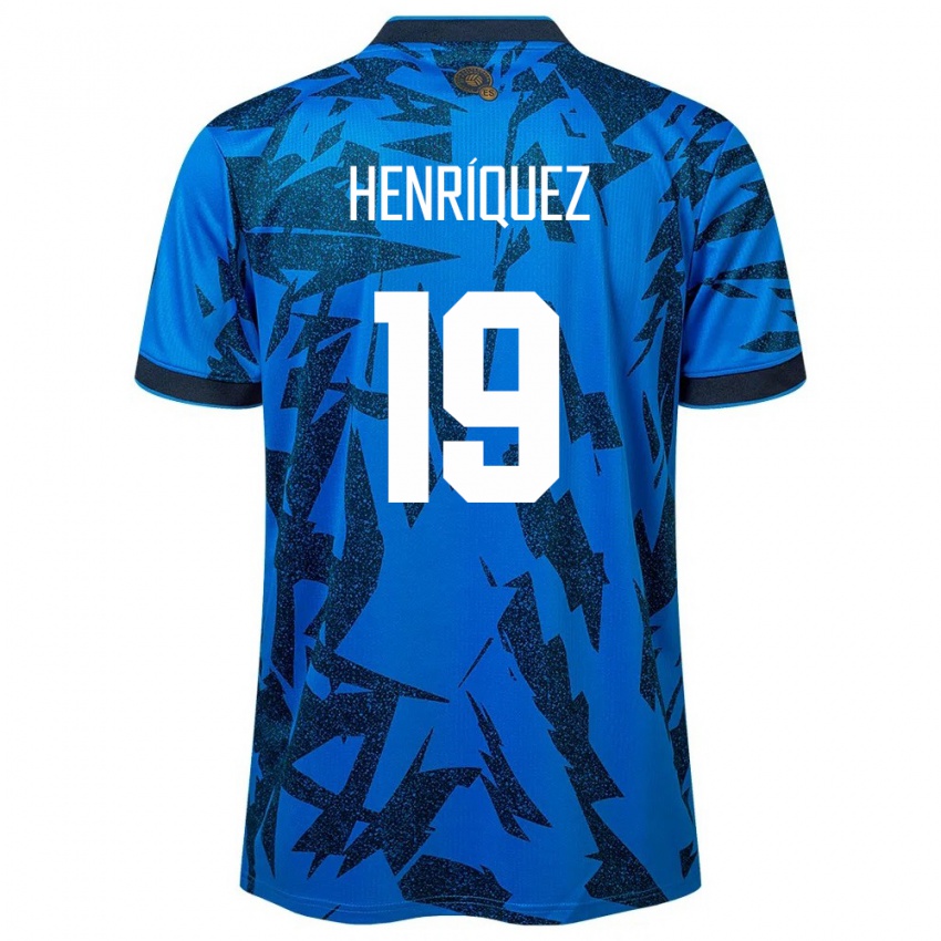Herren El Salvador Alejandro Henríquez #19 Blau Heimtrikot Trikot 24-26 T-Shirt Schweiz
