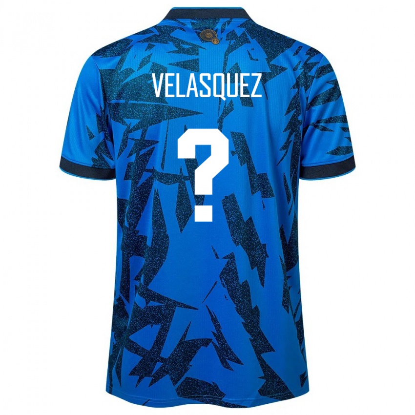 Homme Maillot Salvador Jorge Velasquez #0 Bleu Tenues Domicile 24-26 T-Shirt Suisse
