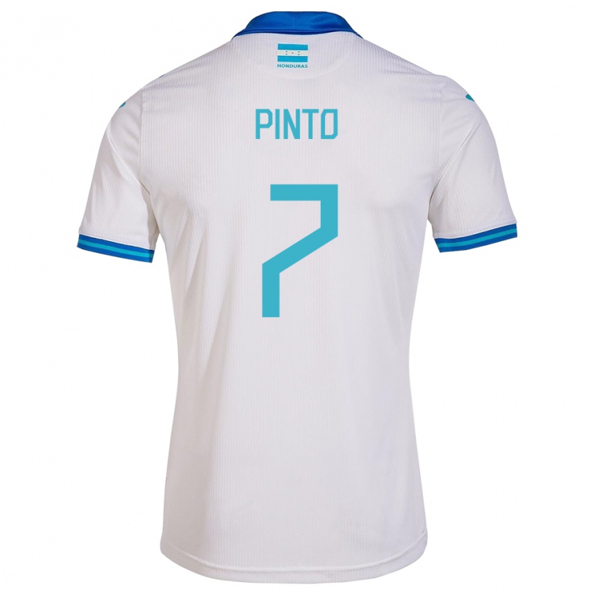 Herren Honduras José Pinto #7 Weiß Heimtrikot Trikot 24-26 T-Shirt Schweiz