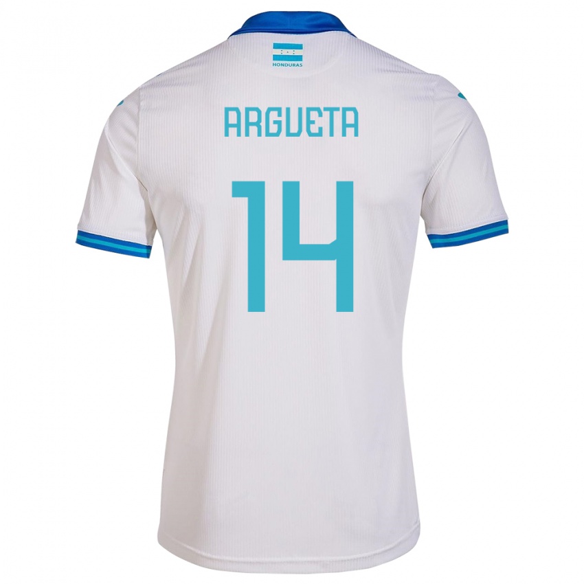 Herren Honduras Carlos Argueta #14 Weiß Heimtrikot Trikot 24-26 T-Shirt Schweiz