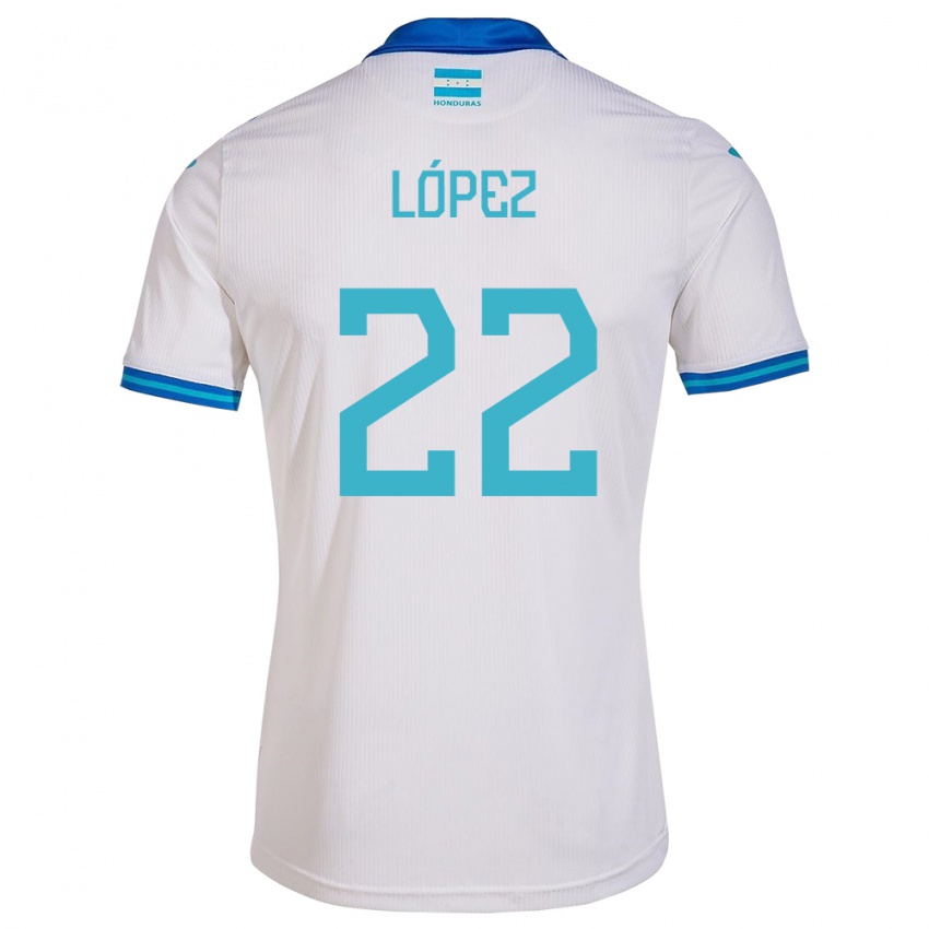 Herren Honduras Luis López #22 Weiß Heimtrikot Trikot 24-26 T-Shirt Schweiz