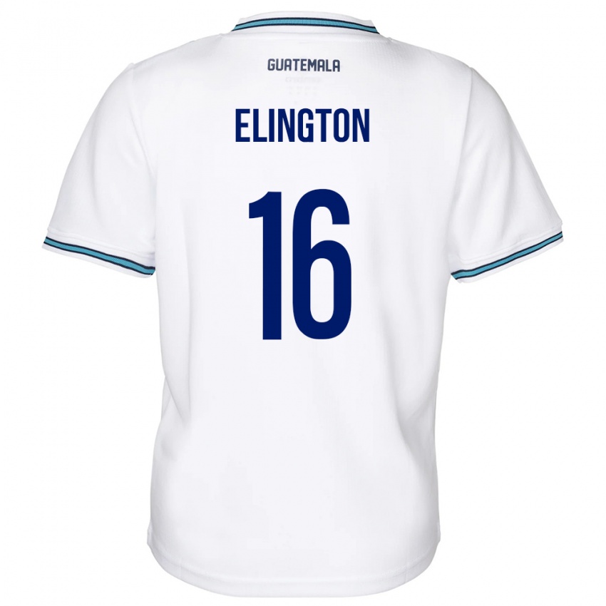 Herren Guatemala Elvi Elington #16 Weiß Heimtrikot Trikot 24-26 T-Shirt Schweiz