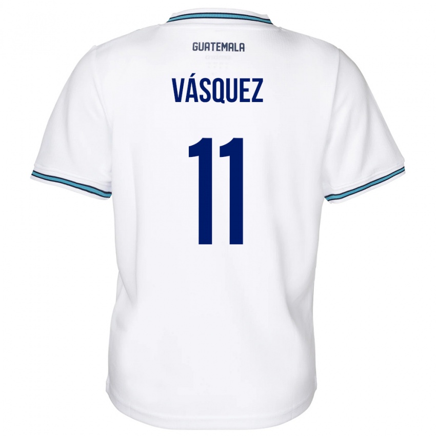 Herren Guatemala Gabino Vásquez #11 Weiß Heimtrikot Trikot 24-26 T-Shirt Schweiz