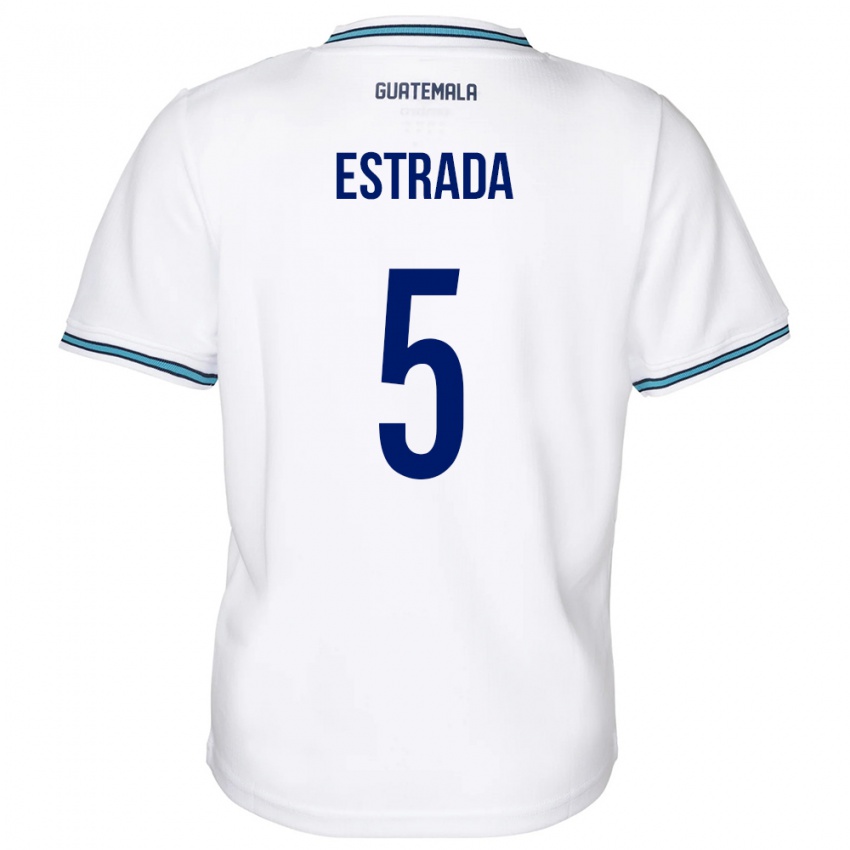 Herren Guatemala Elizabeth Estrada #5 Weiß Heimtrikot Trikot 24-26 T-Shirt Schweiz