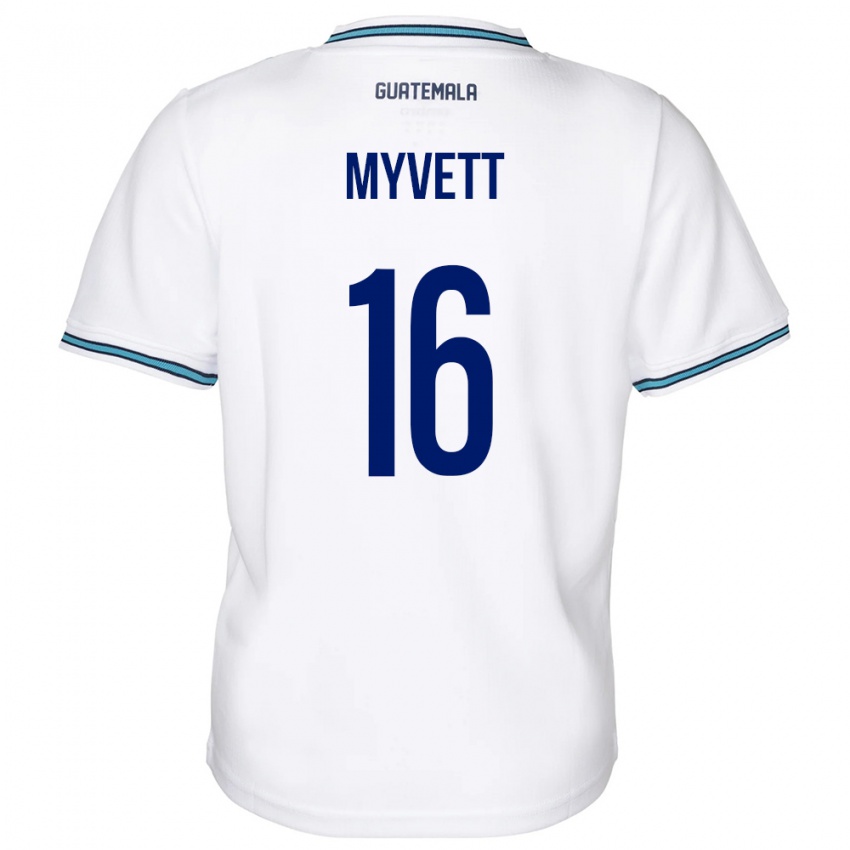 Herren Guatemala Jemery Myvett #16 Weiß Heimtrikot Trikot 24-26 T-Shirt Schweiz