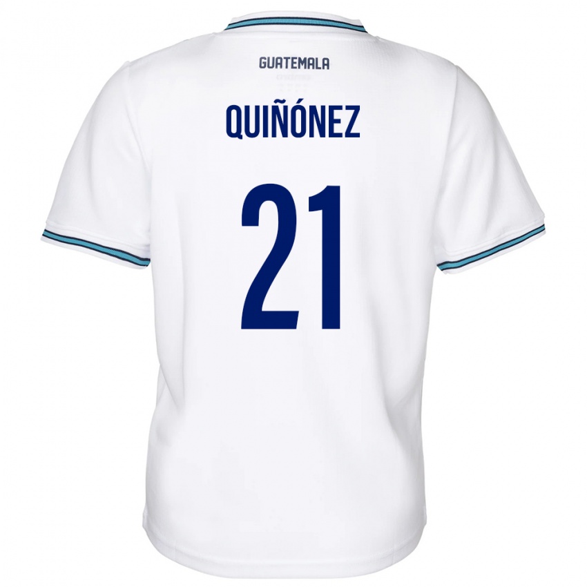 Herren Guatemala Andrea Quiñónez #21 Weiß Heimtrikot Trikot 24-26 T-Shirt Schweiz