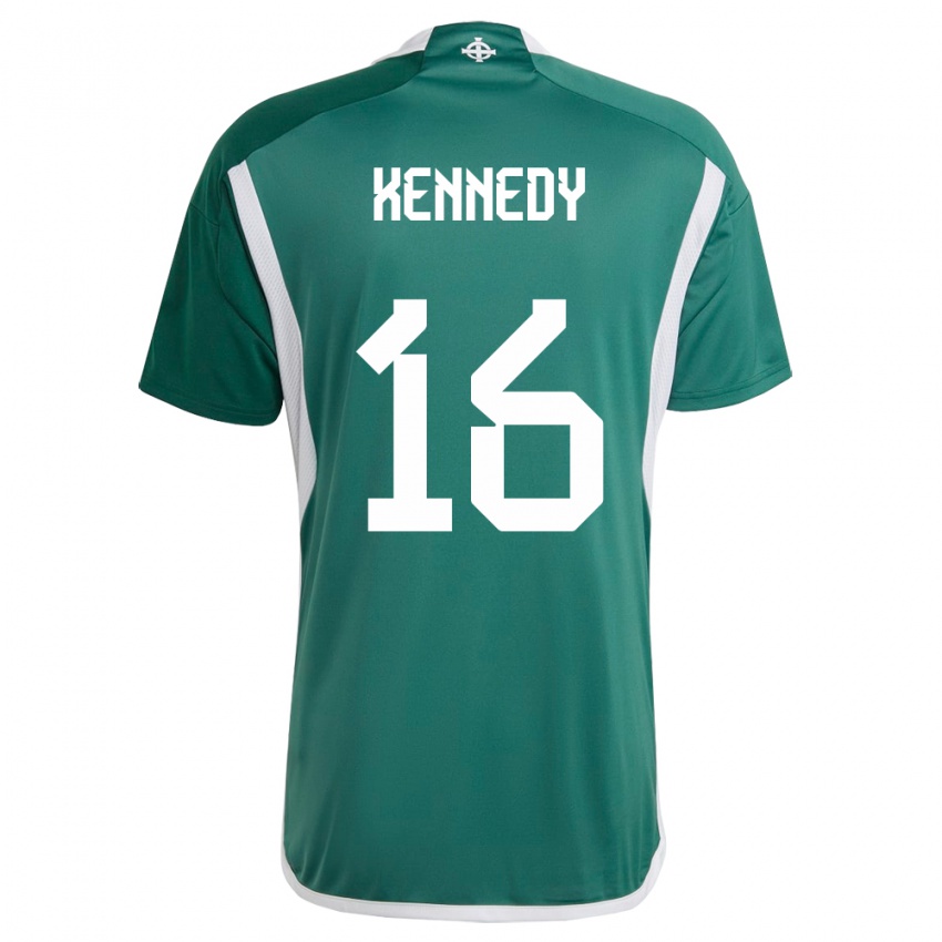 Herren Nordirland Matty Kennedy #16 Grün Heimtrikot Trikot 24-26 T-Shirt Schweiz