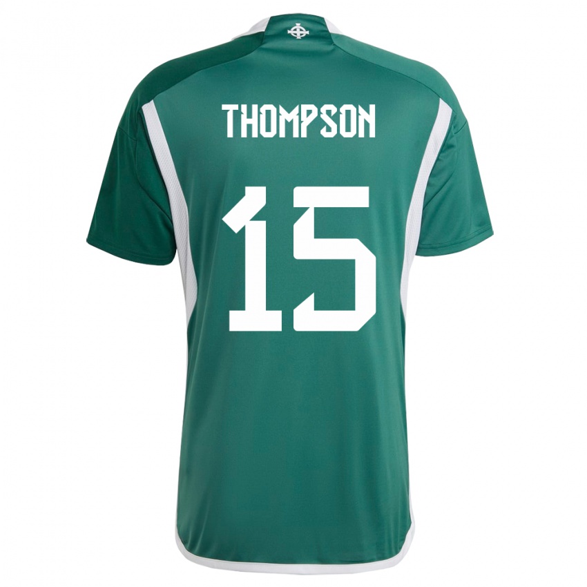Herren Nordirland Jordan Thompson #15 Grün Heimtrikot Trikot 24-26 T-Shirt Schweiz