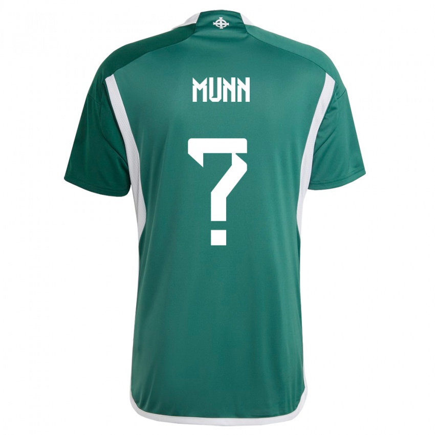 Herren Nordirland Mason Munn #0 Grün Heimtrikot Trikot 24-26 T-Shirt Schweiz