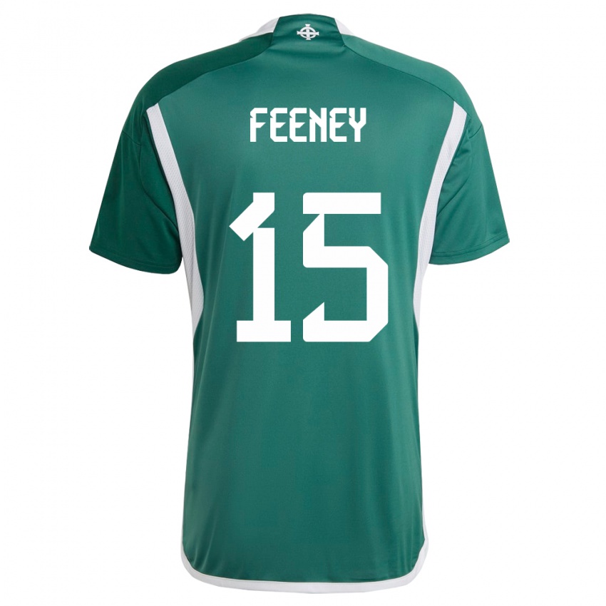 Herren Nordirland George Feeney #15 Grün Heimtrikot Trikot 24-26 T-Shirt Schweiz