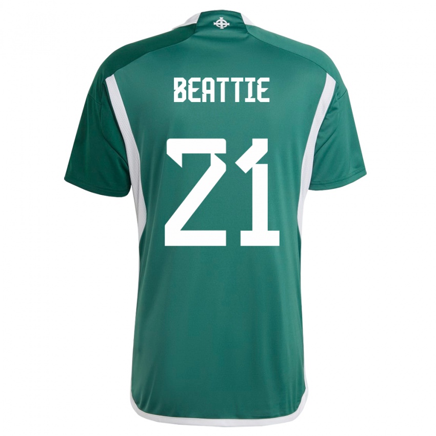 Herren Nordirland Kerry Beattie #21 Grün Heimtrikot Trikot 24-26 T-Shirt Schweiz