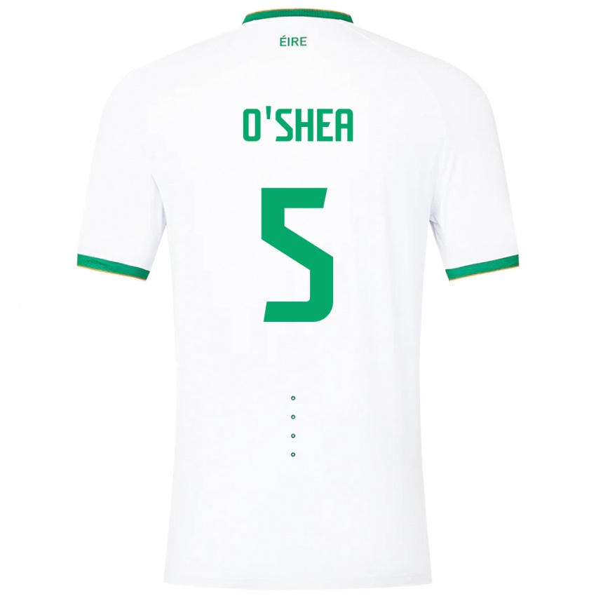 Herren Irische Dara O'shea #5 Weiß Auswärtstrikot Trikot 24-26 T-Shirt Schweiz