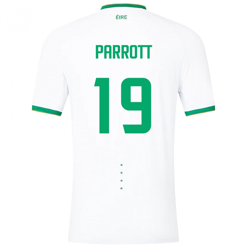 Herren Irische Troy Parrott #19 Weiß Auswärtstrikot Trikot 24-26 T-Shirt Schweiz