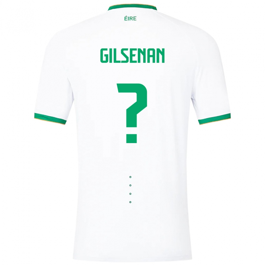 Herren Irische Zak Gilsenan #0 Weiß Auswärtstrikot Trikot 24-26 T-Shirt Schweiz