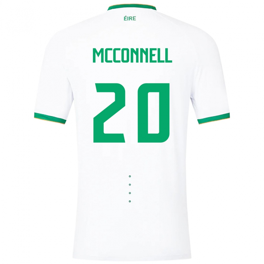 Herren Irische Glenn Mcconnell #20 Weiß Auswärtstrikot Trikot 24-26 T-Shirt Schweiz