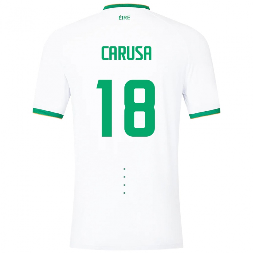 Herren Irische Kyra Carusa #18 Weiß Auswärtstrikot Trikot 24-26 T-Shirt Schweiz