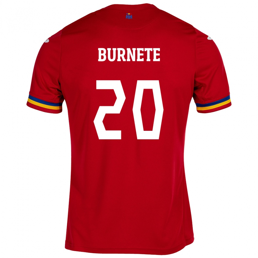 Herren Rumänische Rareș Burnete #20 Rot Auswärtstrikot Trikot 24-26 T-Shirt Schweiz